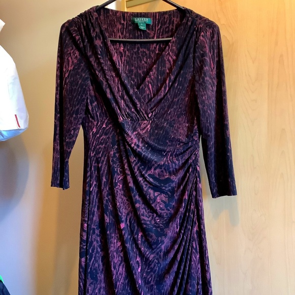 Ralph Lauren Faux Wrap Dress Size 10 - Picture 1 of 5